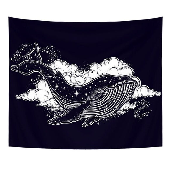 130X150cm Polyester Tapestry Mandala Bohemia Wall Hanging Animal Moon Wolf Guns Yoga Mats Beach Towel Decor Livingroom