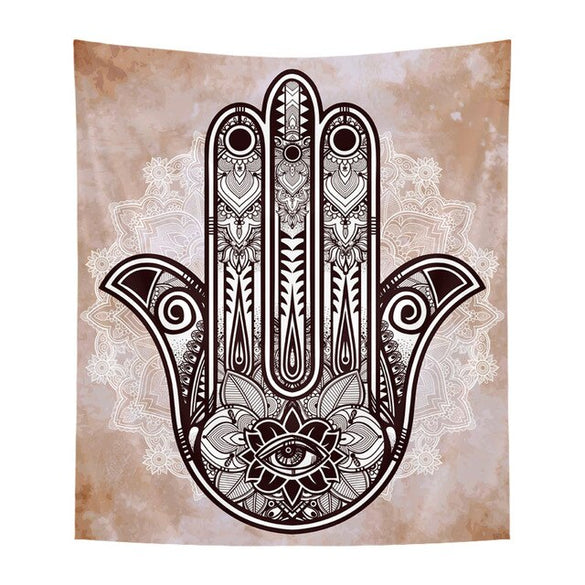 130X150cm Polyester Tapestry Mandala Bohemia Wall Hanging Animal Moon Wolf Guns Yoga Mats Beach Towel Decor Livingroom