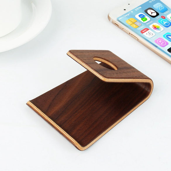 Universal Wooden Bamboo Mobile Phone Stand Holder Lightweight Slim Cellphones Stands for iPhone