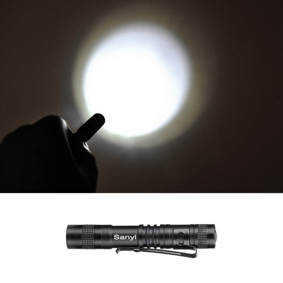 SANYI Waterproof Mini Pocket Penlight XPE-R3 LED Flashlight Torch working inspection Light 1 Switch Mode Outdoor Camping Light