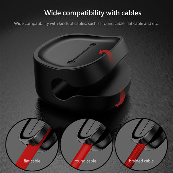Baseus Magnetic Cable Clip USB Cable Winder Organizer Clamp Desktop Workstation Wire Cord Protector Management Cable Holder