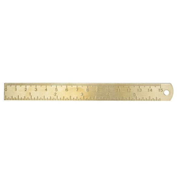 1 Pcs Vintage Brass Brass Bookmarks Mini Small Copper Ruler Painting Cartography Ruler School Supplies