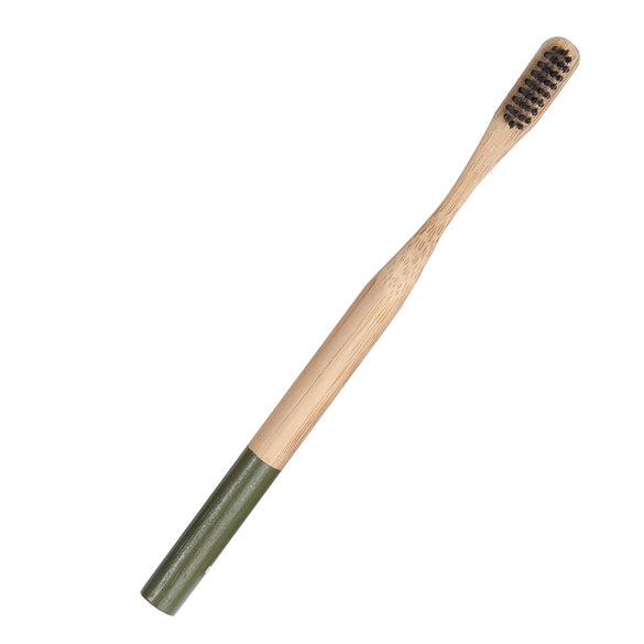 1 pc Bamboo Toothbrush Environmental Protection  Black Soft Bristle TeethWooden Handle Portable Teeth Clean Brush Drop Ship (as the picture shows)