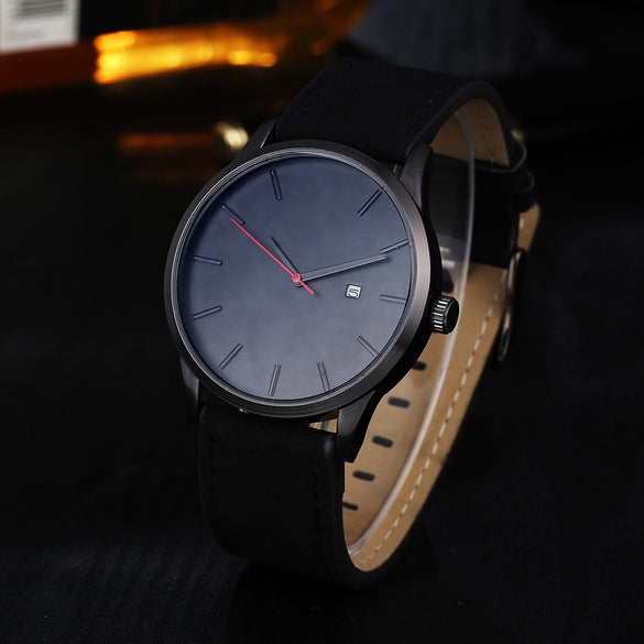 2017 Fashion Casual Mens Watches Top Brand Luxury Leather Business Quartz-Watch Men Wristwatch Relogio Masculino For dropshippin