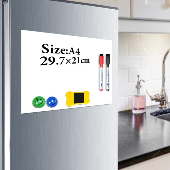 YIBAI Magnet whiteboard A4 soft magnetic board, Dry Erase drawing and recording board For Fridge Refrigerator with Free gift