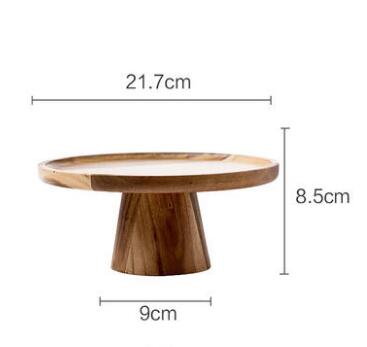 Natural wooden fruit plate Cake display stand Household kitchen daily necessities Dessert plate cake plate