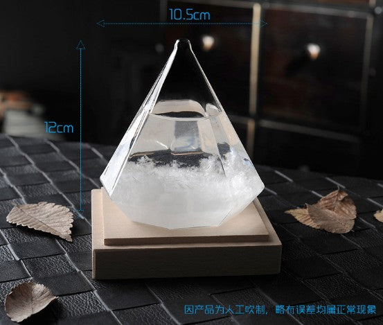1PC Diamond Shape Storm Glass Weather Forecast Bottle Crystal chemistry vintage home decor christmas accessories JY 1191