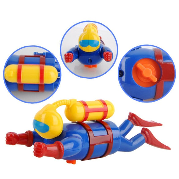 Bathtub Diver Toy Swimmers Scuba Diver Toy Wind Up Clockwork Sea Baby Bath Toy Kids Toy Simulation Sea Diver for Bathing Baby To