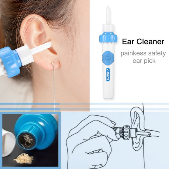 Strong Vibration Suction Health Smart Ear Care Swabs Ear Cleaner Suction Vibration Ear Cleaning Earwax Removal Tools Kit