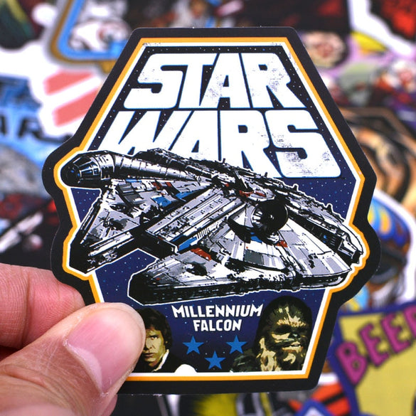 50pcs/pack New Super Cool Star Wars Stickers for Luggage Laptop Decal Skateboard Stickers Moto Bicycle Car Guitar Fridge Sticker