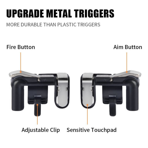 Mobile phone Game Fire Button Version 6 Smart Phone Mobile Gaming Trigger L1+ R1 Shooter for Knives out/ Rules of Survival/ PUBG