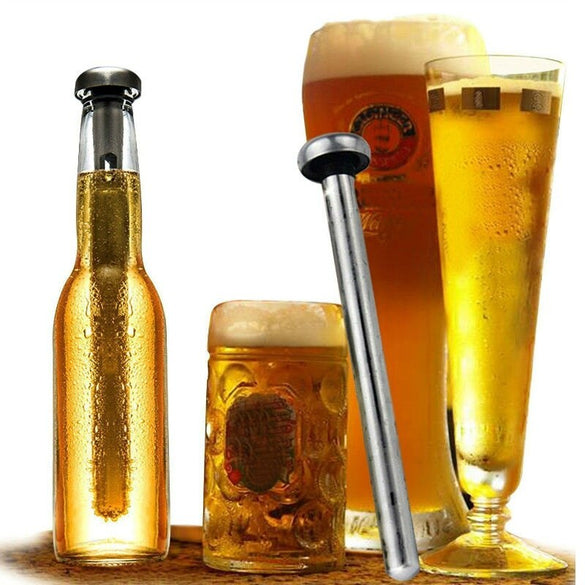 Stainless Steel Cooler Sticks Bottle Inner Beer Chiller Sticks for Rapid Chilling Bottled Drinks Physical Frozen Never Diluting