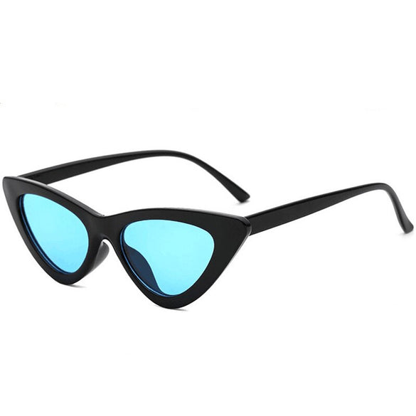 ZUCZUG Brand Cat Eye Sunglasses Women 2020 New Fashion Triangle Small Size Frame Eyewear Reb Blue Green Lens Sun Glasses UV400