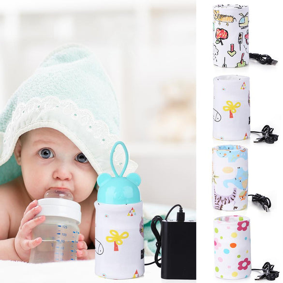 Baby Bottle Warmer Heater Infant Feeding Portable Milk Travel Cup Warmer USB Bottle Bag Storage Cover Insulation Thermostat Bags