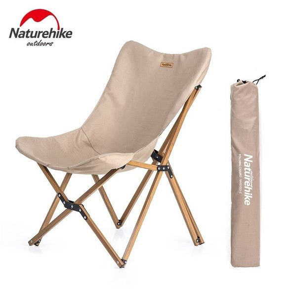 Naturehike Wood Timber Fishing Chair Can For Office Camping Light Wood Grain Nap Chair Beach Chair Fishing Outdoor Folding Chair