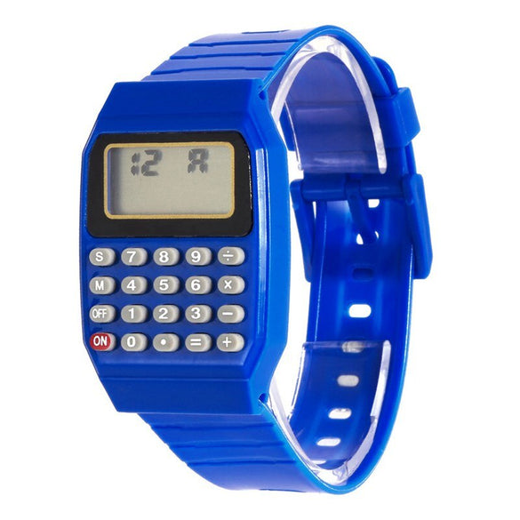 2018 Kids Calculator Watch LED Digital Watch Children Sports Wrist Watch relogio reloj calculadora hesap makinesi saat
