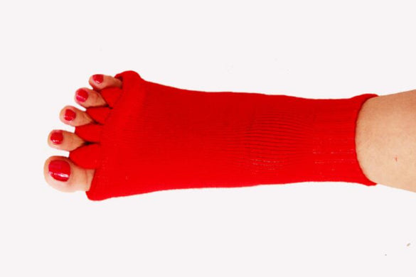 2Pcs Eastic Foot Alignment Pain Relief Socks For Pedicure Device Hallux Valgus Correction Five Toe Socks Fingers Toe Separators