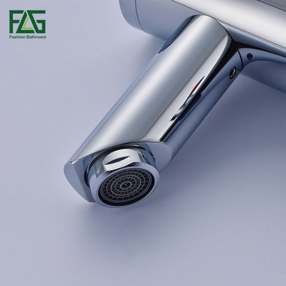 FLG New Hot Cold Mixer Automatic Hand Touch Tap Hot Cold Mixer Battery Power Free Sensor Faucet Bathroom Sink Basin Faucets 8902