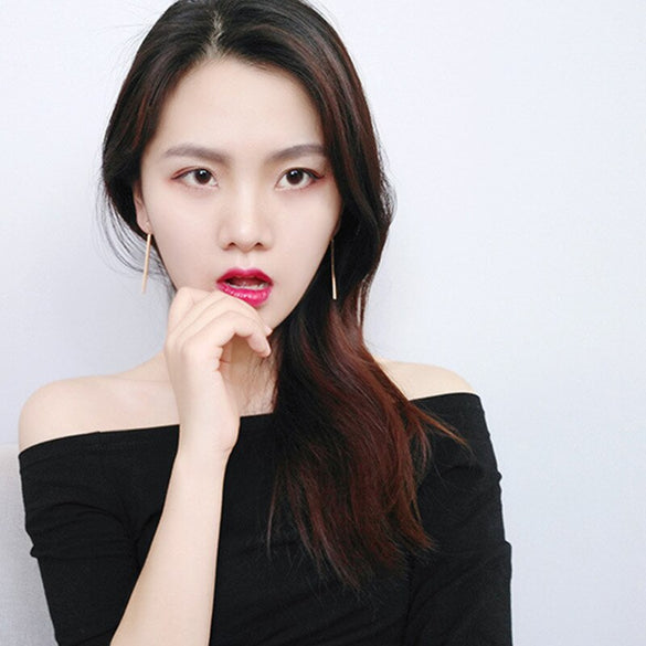 New Korean fashion long earrings quality very simple personality temperament female earrings