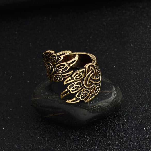 Bear's paw ring Norse Viking Rings Nordic Single ring for man Bronze Antique s Retro Vintage Jewelry for Men Gift