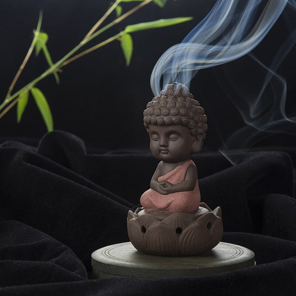 Creative Zen Cone Coil Incense Burner Holder Lotus Plate Home Decor living Room Furnace Decoration Ornament Tathagata Buddha