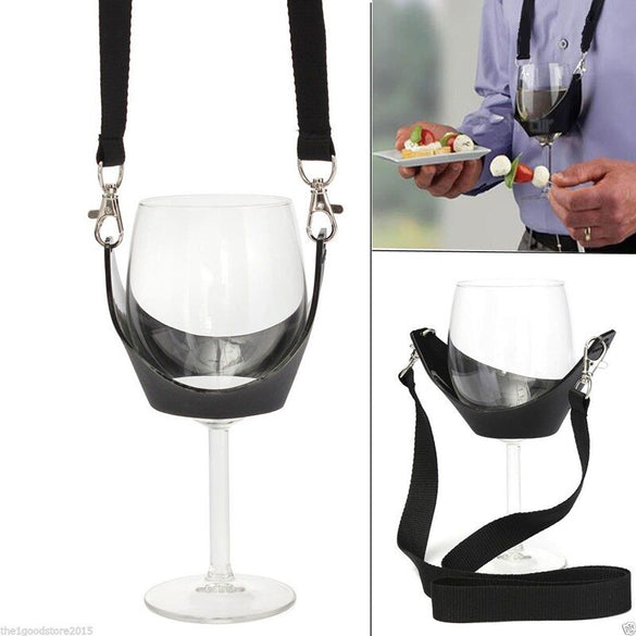Hot Sell 1X Portable Wine Glass Lanyard Holder Straps Necklace Party Birthday Mother Gift Free your Hands In Party