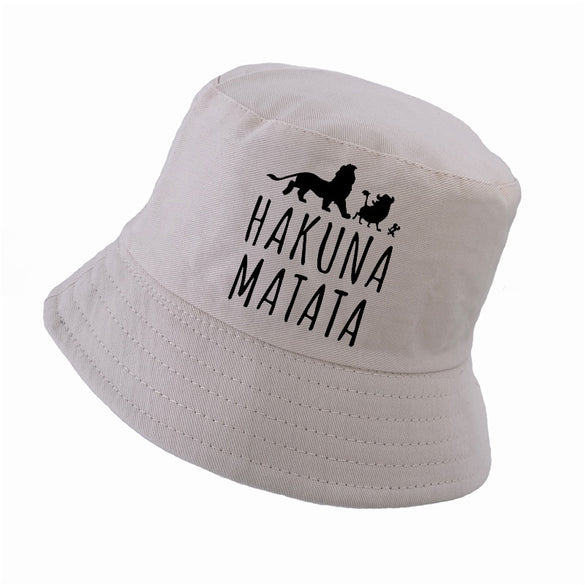new k pop fashion HAKUNA MATATA hat Men women bucket hat outdoor hunting panama fishing cap bucket hat women