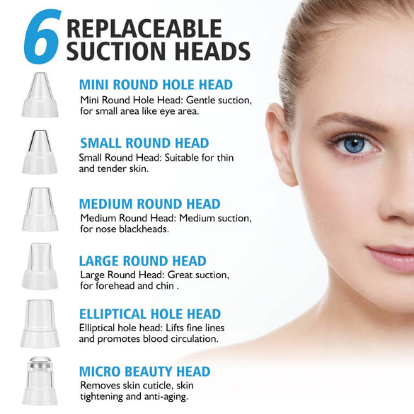 Blackhead Remover Nose T Zone Pore Vacuum Acne Pimple Removal Vacuum Suction Tool Facial Diamond Dermabrasion Machine Face Clean