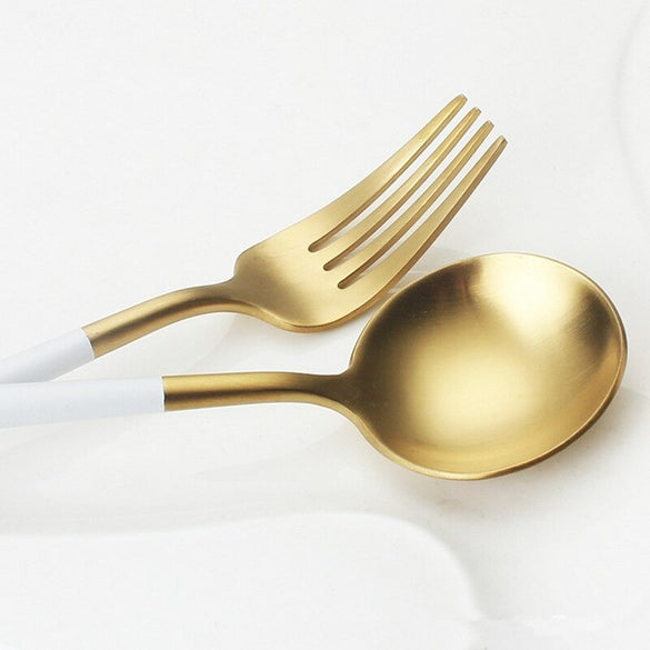 Dinnerware Sets Silverware Set 304 Stainless Steel Western Cutlery Set Kitchen Food Tableware Dinner Set drop shipping
