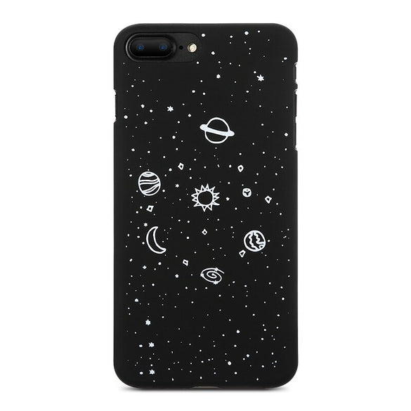 KISSCASE Case For iPhone 5 5S SE Cover Black Planet Hard PC Phone Case For iPhone 6 7 8 X Xs Max XR Back Cover Phone Accessories