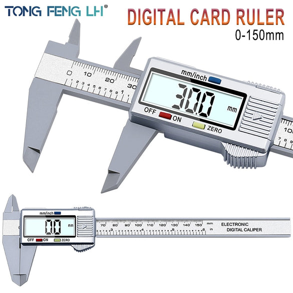 Tongfenglh 6inch LCD 150mm Digital Electronic Carbon Fiber Vernier Caliper Gauge Micrometer Model 5201