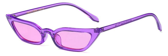 Super Small Cat Eye Sunglasses Retro 90s Stylish Triangle Chic Sun Glasses Rivets Black White Red 2018 Hot Point Ladies 1284T