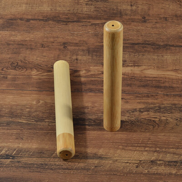 Natural bamboo case eco friendly Toothbrush Bamboo Tube 8.3 inch For Toothbrush Case Hand made Toothbrush accessories