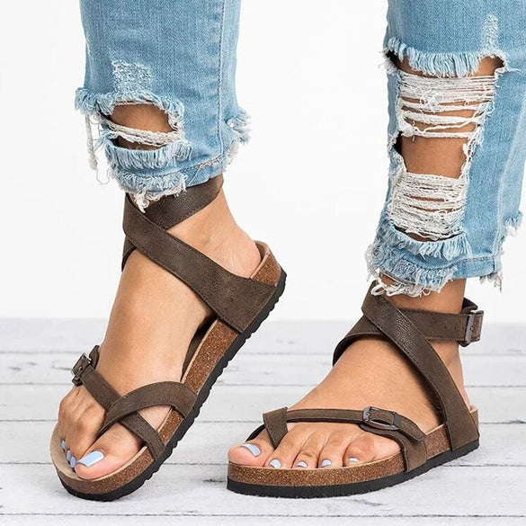 Leather Strap Womens Summer Sandals