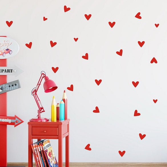 22pcs/set Small Love Heart Home Decor Wall Sticker Decal Bedroom Vinyl Art Mural Home Decoration Decals Removable Poster O28