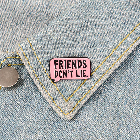 Letters Brooches Collection Enamel Pins Fist Fight like a girl No bad days No bad vibes Friends Don't lie What boyfriends Badges