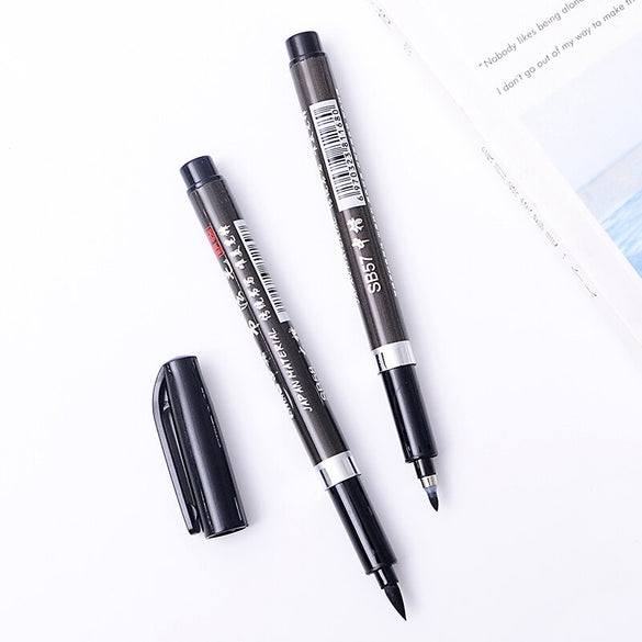 3 pcs/lot Multifunction Brush Pen Calligraphy Pen Markers Art Writing Office School Supplies Stationery Student Free Shipping