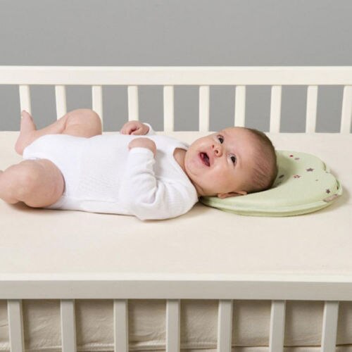 Newborn Infant Anti Roll Pillow Flat Head Neck Prevent Infant Support Baby Gifts G0318