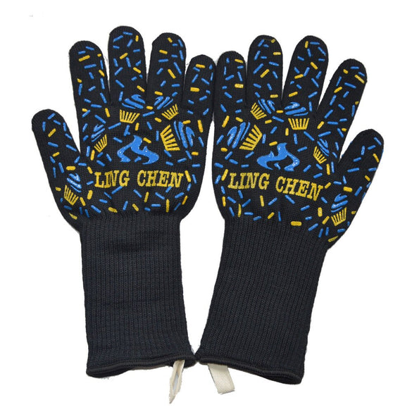 Centigrade Extreme Heat Resistant BBQ Gloves Lining Cotton For Cooking Baking Grilling Oven Mitts kitchen accessories cooking