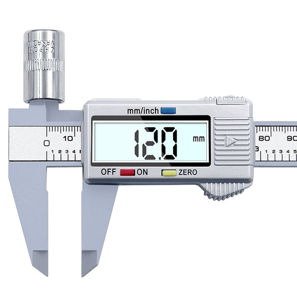 Tongfenglh 6inch LCD 150mm Digital Electronic Carbon Fiber Vernier Caliper Gauge Micrometer Model 5201