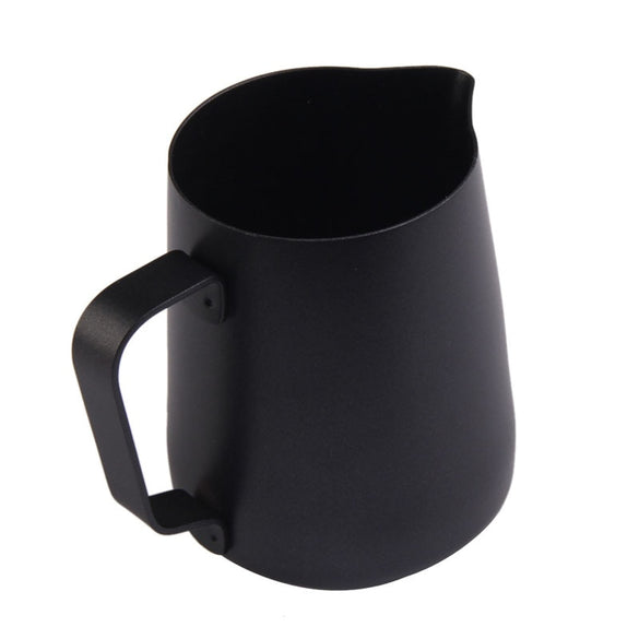 Black Non-stick Coating Coffee Mug Cup Jug Stainless Steel Espresso Milk Coffee Frothing Jug Tamper Cup Mug 350ml /600ml