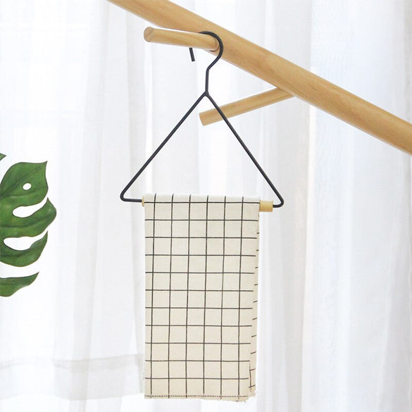 Nordic style Geometric Design Beech Iron Towel Storage Rack Tissue Holder Hanging Home Organzer Accessories For Kitchen Bathroom