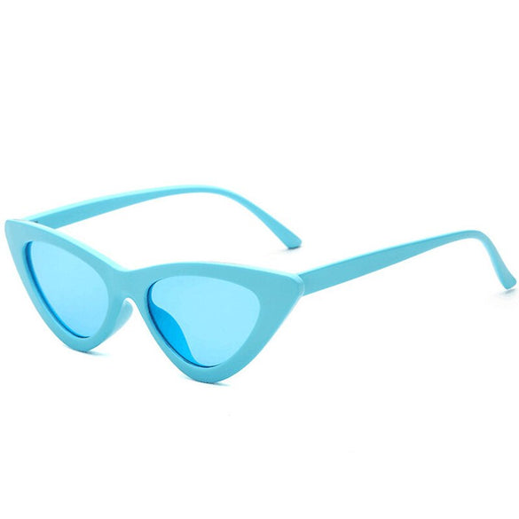 ZUCZUG Brand Cat Eye Sunglasses Women 2020 New Fashion Triangle Small Size Frame Eyewear Reb Blue Green Lens Sun Glasses UV400