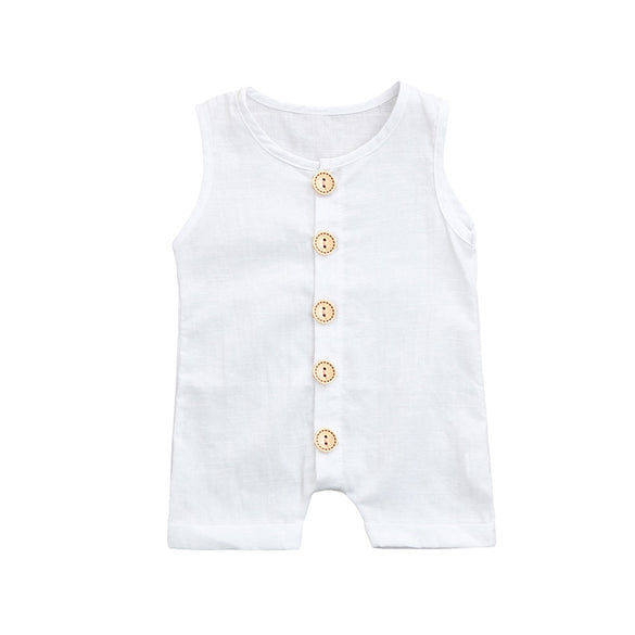 Newborn Baby Boys Girls Ruffles Romper Infant Toddler Sleeveless Solid Jumpsuit Suit Clothes Outfits Wholesale одежда для пупсов