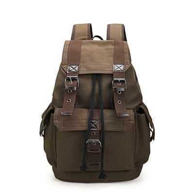 Scione Canvas Men's Backpack School Rucksack Men Drawstring Backpacks Women Travel Shoulder Bagpack Teenagers Laptop Back Pack