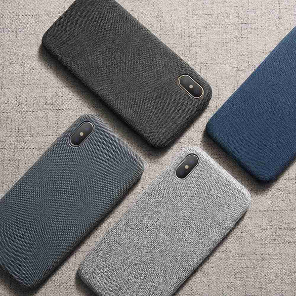 FLOVEME Case For iPhone 7 6 X XS MAX Luxury Cloth Texture Soft TPU Silicone Cover For iPhone 8 iPhone 6 6s 7 plus Phone Case Bag