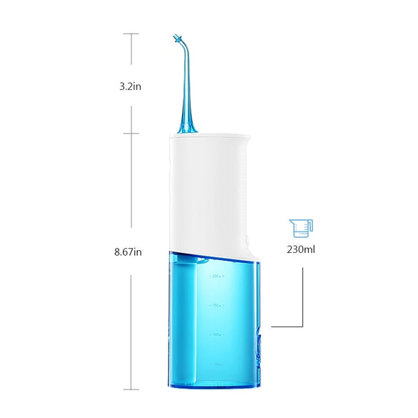 Soocas W3 Oral Irrigator Dental Portable Water Flosser Tips USB Rechargeable Water Jet Flosser IPX7 Irrigator for Cleaning Teeth