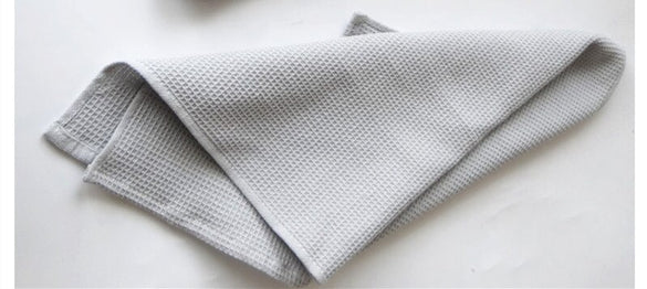 38*62cm Kitchen Towel 2PCS/Set 100% Cotton Waffle Coffee Tea Mug Towel Gray Cleaning Cloth Dish Towels 2018 New Table Napkins