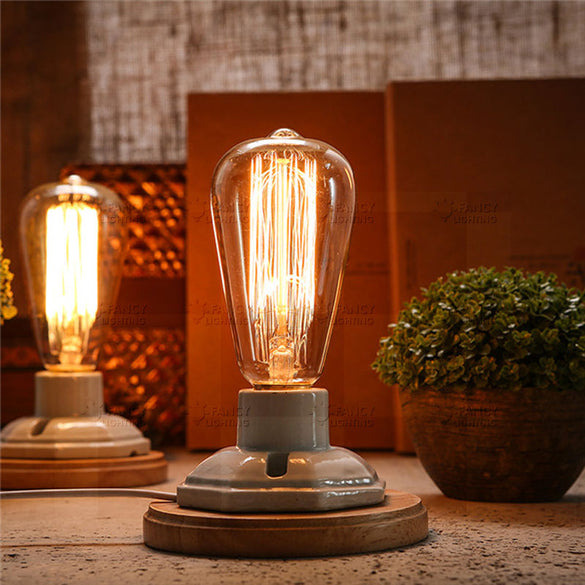 Retro lamp st64 vintage edison bulb e27 incandescent bulb 110v 220v light bulb 40w 60w filament lamp lampada for home decoration
