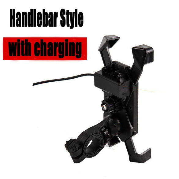 Motorcycle Phone Holder with USB Charger Holder for Samsung S9 S8 iphone 8 plus Smartphone Support for Moto Bicycle Phone Stand